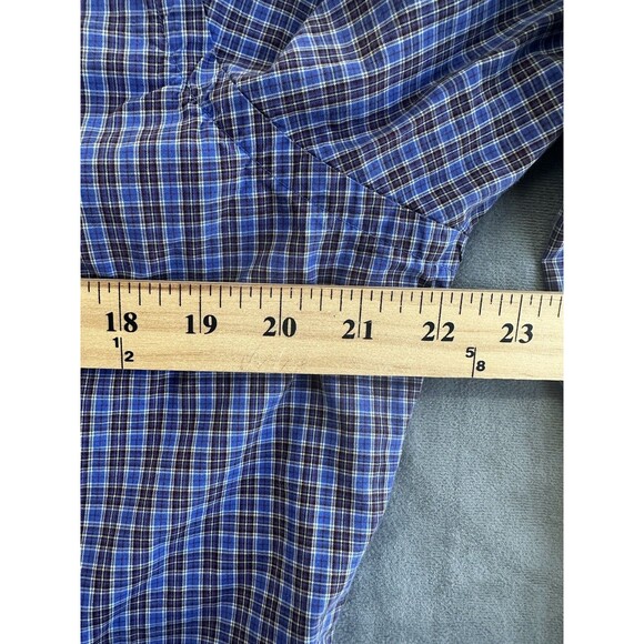 Ralph Lauren Classic Shirt Men's Medium Black Blue Check Long Sleeve Button Up - Picture 6 of 6